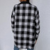 women s black and white plaid single-breasted loose long-sleeved shirt nihaostyles clothing wholesale NSDF73712