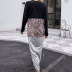 women s stitching leopard print v-neck long sleeve dress nihaostyles clothing wholesale NSDF73743