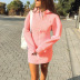 women s solid color long-sleeved zipper hooded dress nihaostyles clothing wholesale NSXPF73748