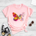 Camiseta con estampado de mariposas en color creativo nihaostyles ropa al por mayor NSYAY74206