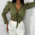women s Navel Long Sleeve Shirt nihaostyles clothing wholesale NSFR73818