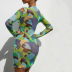 women s printed mesh see-through dress nihaostyles clothing wholesale NSFR73824