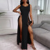 women s split hollow sling dress nihaostyles clothing wholesale NSFR73840