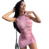 women s slim printed round neck dress nihaostyles clothing wholesale NSFR73857