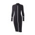Long Sleeve Slim Mid-Length Dress NSLIH73890