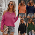 women s pure color sweaters nihaostyles clothing wholesale NSDY73912