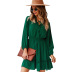 women s long-sleeved solid color A-line dress nihaostyles clothing wholesale NSDY73919