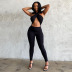 women s open back halter solid color high waist tight-fitting jumpsuit nihaostyles clothing wholesale NSXPF73929