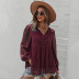 women s autumn and winter V-neck shirt nihaostyles clothing wholesale NSDY73970