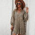 women s long-sleeved leopard print dress nihaostyles clothing wholesale NSDY73971