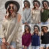 women s solid color off-shoulder long-sleeved thick sweater nihaostyles clothing wholesale NSDY73972