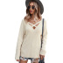 women s v-neck Long sleeve sweaters nihaostyles clothing wholesale NSDY73974