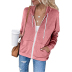 Solid Color Long-Sleeved Pocket Hooded Zipper Padded Cardigan NSSUO74200
