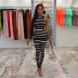 women s stripes hit color zipper sleeveless jumpsuit nihaostyles clothing wholesale NSRUI74080