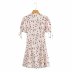 small floral bellflower V-neck A-line thin puff sleeve dress Nihaostyles wholesale clothing vendor NSAM74098