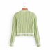 V-neck twist woven color matching slim thin pullover knitted sweater Nihaostyles wholesale clothing vendor NSAM74100