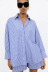 loose back split vertical striped poplin shirt Nihaostyles wholesale clothing vendor NSAM74130