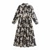 print midi long sleeve dress Nihaostyles wholesale clothing vendor NSAM74175