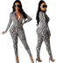 women s Slim Zipper Long Sleeve jumpsuit nihaostyles clothing wholesale NSTYF74237
