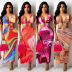 women s V-neck bare belly dress nihaostyles clothing wholesale NSTYF74239