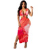 women s V-neck bare belly dress nihaostyles clothing wholesale NSTYF74239