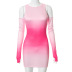 women s printing round neck long sleeve dress nihaostyles clothing wholesale NSXPF74327