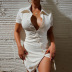 women s solid color polo collar short sleeve dress nihaostyles clothing wholesale NSXPF74329