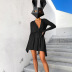 women s long-sleeved strappy slim-fitting dress nihaostyles clothing wholesale NSXPF74347