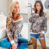 printed leopard print loose top Nihaostyles wholesale clothing vendor NSOUY74929