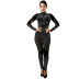 women s Slim Rhinestone Zipper jumpsuit nihaostyles clothing wholesale NSWNY74465