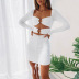 sexy plain color long-sleeved dress Nihaostyles wholesale clothing vendor NSXPF74557