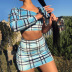 sexy print sloping shoulder one-sleeve skirt set Nihaostyles wholesale clothing vendor NSXPF74581