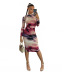 slim printed long-sleeved dress Nihaostyles wholesale clothing vendor NSXPF74588
