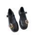 metal buckle round toe leather shoes Nihaostyles wholesale clothing vendor NSCA74606
