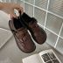 round toe soft leather flat shoes Nihaostyles wholesale clothing vendor NSCA74607