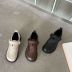 round toe soft leather flat shoes Nihaostyles wholesale clothing vendor NSCA74607