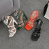 sexy buckle cross belt hollow high heel sandals Nihaostyles wholesale clothing vendor NSCA74613