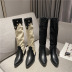 retro thick long barrel cowboy knee-length boots Nihaostyles wholesale clothing vendor NSCA74640