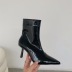 pointed patent leather high-heeled short boots Nihaostyles wholesale clothing vendor NSCA74669