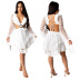 women s V-neck Long Sleeve Lace Dress nihaostyles clothing wholesale NSCYF74672