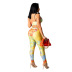 printed camisole & slim high waist pants 2-piece set NSCYF74673