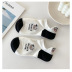 black and white cow cartoon polyester cotton socks 10-pairs  NSASW74690