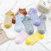 multicolor cartoon bear combed cotton short women s socks 5-pairs NSASW74700