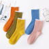 women s medium tube plush lace combed cotton solid color socks 5-pairs NSASW74734