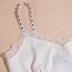 lace stitching V-neck folds ultra-short lace sling camisole Nihaostyles wholesale clothing vendor NSGMY74776