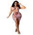vestido rosa hueco con espalda abierta para mujer nihaostyles ropa al por mayor NSOML74792