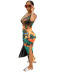 women s sling printing long dress nihaostyles clothing wholesale NSOML74797