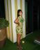Women s Green Pattern Print Slim Dress nihaostyles clothing wholesale NSOML74803