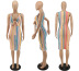 women s striped tie print tight dress nihaostyles clothing wholesale NSOML74811