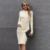 solid color loose pullover mid-length knit dress Nihaostyles wholesale clothing vendor NSSI74835